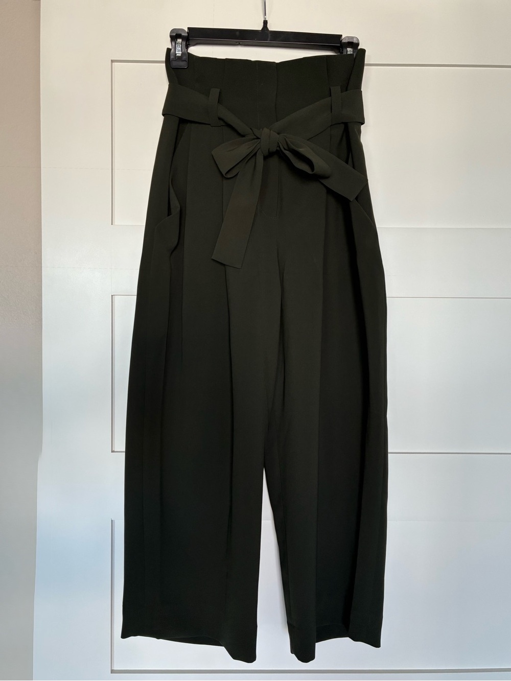 COS 6 Olive Green Paperbag Waist Wide Leg Trousers 🫒